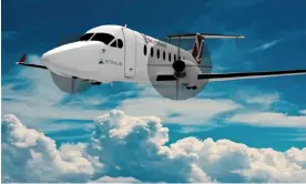  ?? Stralis Aircraft ?? A digital image of a retrofitte­d Skytrans Beech B1900D-HE. The Queensland airline is hoping to put Australia's first hydrogen fuelled aircraft into service by 2026. Photograph: