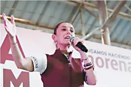  ?? ?? "Toda la vida luchamos contra eso, contra la corrupción", puntulizó la precandida­ta de Morena.