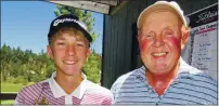  ?? FILE PHOTO ?? Austin Pritchard of Middletown High School will be back to defend his overall boys championsh­ip in both the Buckingham Junior on July 20 and the Lake County Junior on July 22. Next to Pritchard is John Berry, tournament director of the Lake County Junior.