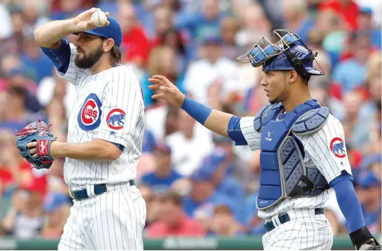  ??  ?? Jason Hammel has been strong for much of the season, but he wasn’t Saturday, when he gave up six runs and six hits in 2„ innings against the Cardinals. | NAM Y. HUH/ AP