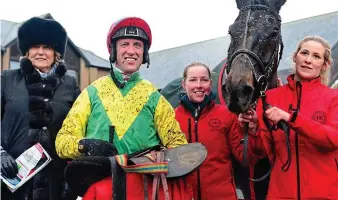  ??  ?? Back to his best: trainer Jessica Harrington (left) with jockey Robbie Power