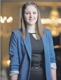  ?? ROB BLANCHARD/UNB PHOTO ?? Westisle Composite High School graduating student Madelyn Doucette is the 2017 P.E.I. recipient of the University of New Brunswick Currie Scholarshi­p, valued at $65,000.