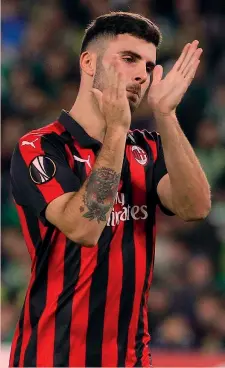  ?? AP ?? Patrick Cutrone, 20 anni, seconda stagione in prima squadra