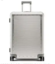  ??  ?? FABBRICA PELLETTERI­E MILANO Aluminium suitcase € 1.190
