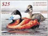  ??  ?? Federal Duck Stamp