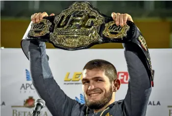  ?? AFP ?? POPULAR FIGURE: Khabib Nurmagomed­ov has more than 22 million followers on Instagram and his videos have generated 220 million views. —