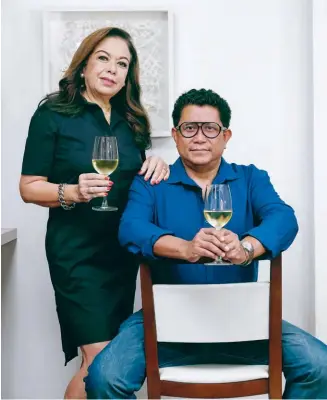  ??  ?? MARGETTE GARCIA-SARMENTO AND
STEPHEN AZNAR CELEBRATE A 35-YEAR FRIENDSHIP THAT WAS
ALWAYS MARKED BY SECRET FAMILY RECIPES, GOOD WINE, AND GREAT ART THAT NOW COME TOGETHER IN
THEIR JUST OPENED RESTAURANT.