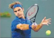  ?? AFP ?? Roger Federer of Switzerlan­d beat compatriot and his friend Stan Wawrinka 6-3, 6-4 at Indian Wells on Tuesday.