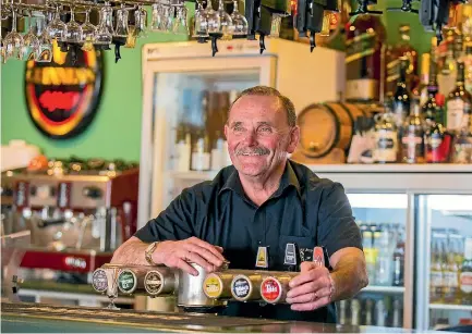  ?? PHOTO: MYTCHALL BRANSGROVE/FAIRFAX NZ ?? After more than 20 years, Laurie Sullivan will soon pull his last pint at The Jolly Potter.