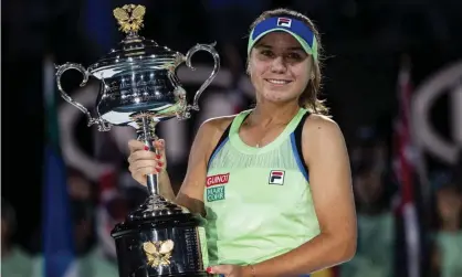  ??  ?? Sofia Kenin of the US was a surprise winner of the Australian Open women’s singles in Melbourne this year. Photograph: TPN/Getty Images