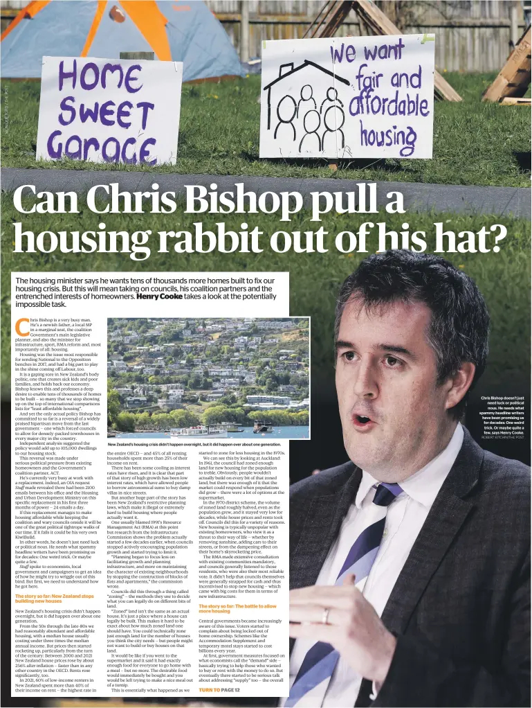  ?? ROBERT KITCHIN/THE POST ?? Chris Bishop doesn’t just need luck or political nous. He needs what spammy headline writers have been promising us for decades: One weird trick. Or maybe quite a few, says Henry Cooke.