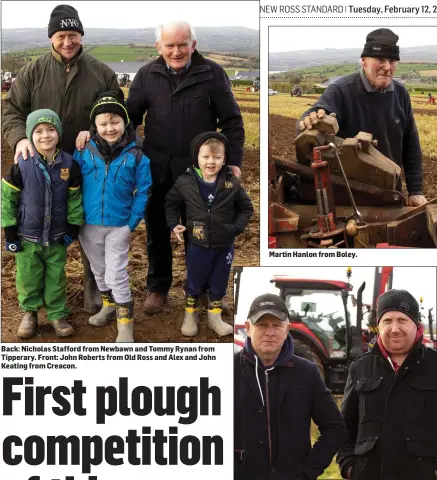  ??  ?? Back: Nicholas Stafford from Newbawn and Tommy Rynan from Tipperary. Front: John Roberts from Old Ross and Alex and John Keating from Creacon. Phil Jackman and Eddie Furlong from Adamstown.