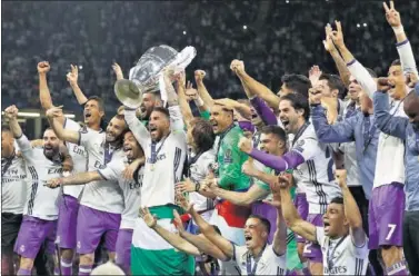  ??  ?? EL ACTUAL CAMPEÓN. El Real Madrid conquistó la temporada pasada la Champions.