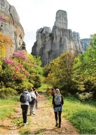  ??  ?? Die Gegend um die Klöster von Meteora eignet sich gut zum Wandern.