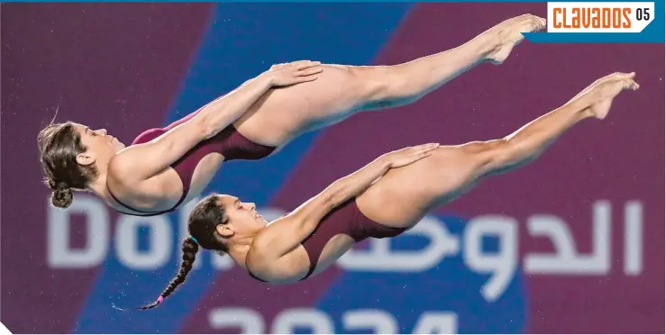  ?? FOTO: EFE ?? Gabriela Agúndez y Alejandra Orozco se quedaron muy cerca del podio, pero alcanzaron el boleto olímpico.