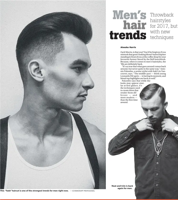  ?? — SCHWARZKOP­F PROFESSION­AL ?? This “fade” haircut is one of the strongest trends for men right now.