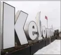  ?? GARY NYLANDER/The Daily Courier ?? Kelowna’s big welcome sign will be removed from the intersecti­on of Highway 97 and Sexsmith-Old Vernon roads for a highway-widening project.