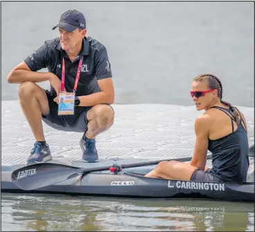  ?? ?? World champion paddler Dame Lisa Carrington and coach Gordon Walker agree on what’s required to succeed.