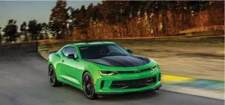  ?? CHEVROLET ?? Among its attributes, the 2016 Chevrolet Camaro 1LT Coupe is incredibly stylish, engaging and affordable, with an engine that’s impressive at high speeds.