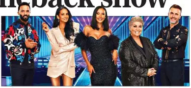  ?? ?? END OF THE LINE: Judges, from left, Craig David, Alesha Dixon, Maya Jama, Dawn French and Gary Barlow