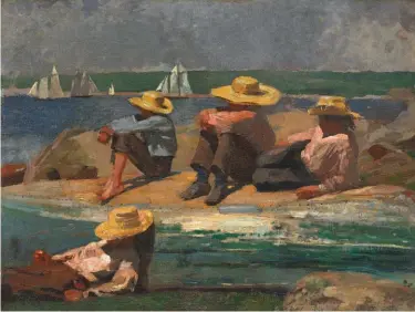  ??  ?? Winslow Homer (1836-1910), Children on the Beach (aka Watching the Tide Go Out and Watching the Boats), 1873. Oil on canvas, 125⁄8 x 16½ in. Private collection, photograph­y courtesy Sotheby’s, Inc. © 2019.