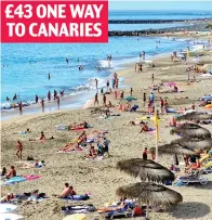  ??  ?? £43 ONE WAY TO CANARIES