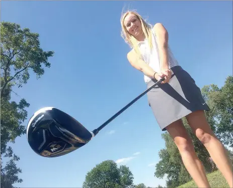  ?? Graham Thomas/Herald-Leader ?? Siloam Springs senior Brinkley Beever is a four-year varsity golfer for the Lady Panthers. Beever will participat­e next week in the PURE Insurance Championsh­ip in Pebble Beach, Calif., before returning to lead the Lady Panthers in the Class 6A state...
