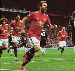  ??  ?? Manchester United’s Juan Mata has been deployed as an attacking midfielder or on the right wing this season.