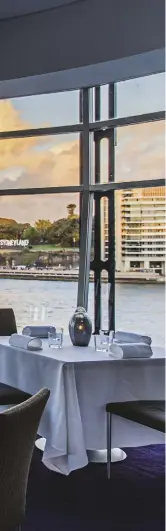  ??  ?? Quay restaurant has front-row seats to Sydney Harbour