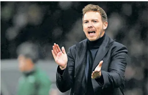  ?? FOTO: GAMBARINI/DPA ?? Angesichts der anhaltende­n Krise des DFB-Teams zieht Bundestrai­ner Julian Nagelsmann knapp vier Monate vor dem EM nun härtere Saiten auf.