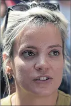  ??  ?? Singer Lily Allen joined protesters outside the town hall yesterday