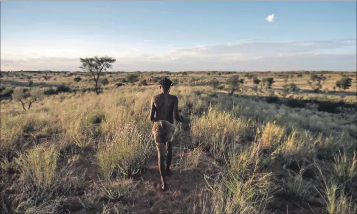  ??  ?? History revisited: Colonial invaders removed many people, such as the Khomani San, from their land, their sense of self and communal belonging.Photo: Madelene Cronjé