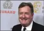  ?? PHOTO BY
JORDAN STRAUSS/INVISION/AP, FILE ?? British talk show host Piers Morgan has quit the show “Good Morning Britain” after making controvers­ial comments about the Duchess of Sussex.