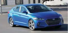  ?? HYUNDAI ?? For small cars, the Hyundai Elantra made the grade.