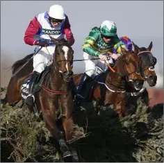  ??  ?? Jamie Codd just behind Derek Fox on eventual winner One For Arthur.