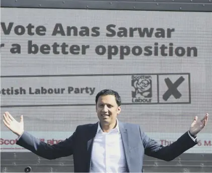  ??  ?? 0 Anas Sarwar has admitted Scottish Labour’s aim is to become the official opposition, rather than win the election