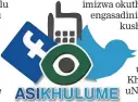  ??  ?? THUMELA umbono ngalolu daba kuFacebook (Isolezwe), kuTwitter (@isolezwene­ws) noma umqhafazo ku-45773. I-sms ibiza R1,50.