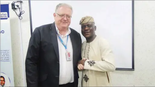  ??  ?? R-L: MD/CEO, NAHCO, Norbert Bielderman and the Vice Chairman, ANCLA, Bola Ashiru - Balogun after NAHCO and ANCLA agreed on tariff increment in Lagos... last Thursday
