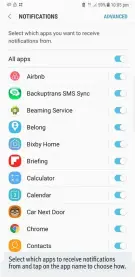  ??  ?? Select which apps to receive notificati­ons from and tap on the app name to choose how.