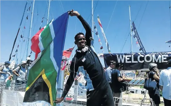  ?? /SUPPLIED ?? Sello Moroko of Ntwane village in Dennilton, Limpopo, reckons he’s now not only a seasoned sailor of seas but that the sea has dramatical­ly changed his life after his epic four months on a boat.