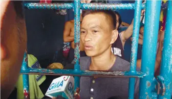  ?? CONTRIBUTE­D FOTO / ARIEL BERDON OF LAPU-LAPU CITY PIO ?? SUSPECT. Flavio Taganahan is now detained while waiting for the charges to be filed against him for a road mishap-related incident.