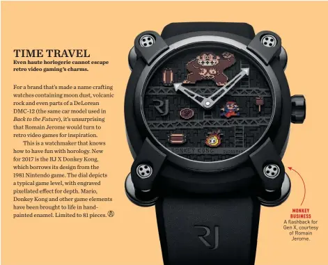  ??  ?? MONKEY BUSINESS A flashback for Gen X, courtesy of Romain Jerome.