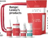  ??  ?? Range: Lesley’s products