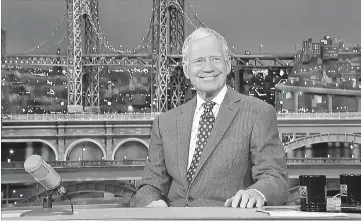  ??  ?? Letterman, former host of the ‘Late Show’ on CBS. — YouTube photo