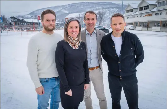  ?? FOTO: CHRISTER A. HENRIKSEN ?? ORDFØRER-GJENGEN: Ordfører i Kvaenangen, Kai Petter Johansen (SV); ordfører i Nordreisa, Hilde Nyvoll (Ap); ordfører i Skjervøy, Ørjan Albrigtsen (KrF); og ordfører i Kåfjord, Eirik I. Lyngstad (Ap).