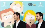  ??  ?? Schnell die aktuelle Folge umgestrick­t: „South Park“Macher Matt Stone und Trey Parker