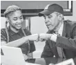  ?? NICHOLAS KAMM, AFP/GETTY IMAGES ?? President Obama fist bumps a middle-schooler at Code.org ’s Hour of Code in Washington on Dec. 8.