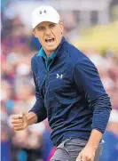  ?? ASSOCIATED PRESS ?? Jordan Spieth made history by winning the 2017 British Open on Sunday.