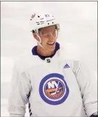  ?? Bruce Bennett / Getty Images ?? The Islanders’ Anders Lee practices during training camp Monday.