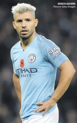  ?? Picture: Getty Images ?? SERGIO AGUERO